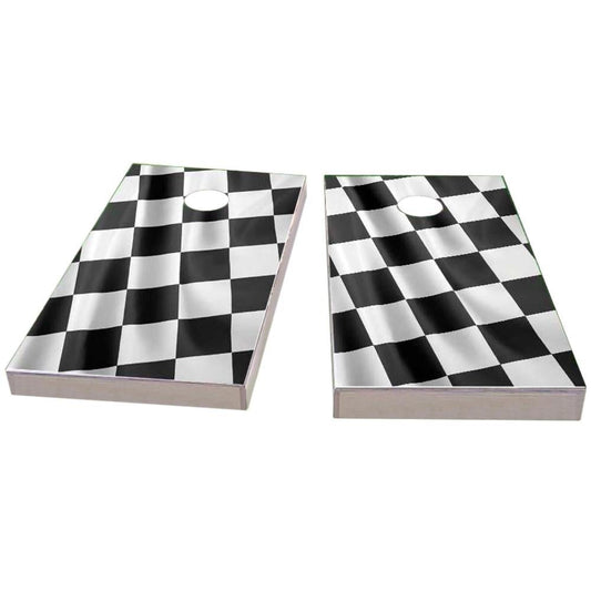 Full Size Checkered Flag Cornhole Boards