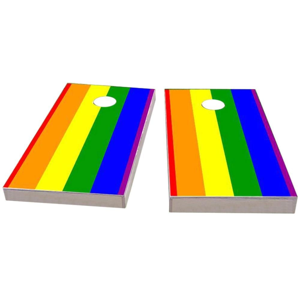 Gay Pride Rainbow Flag Traditional Cornhole Boards