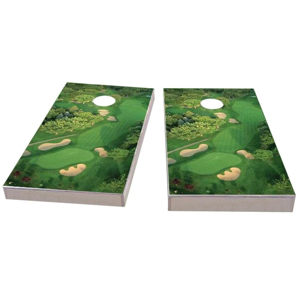 Golf Course Flyover Cornhole Boards