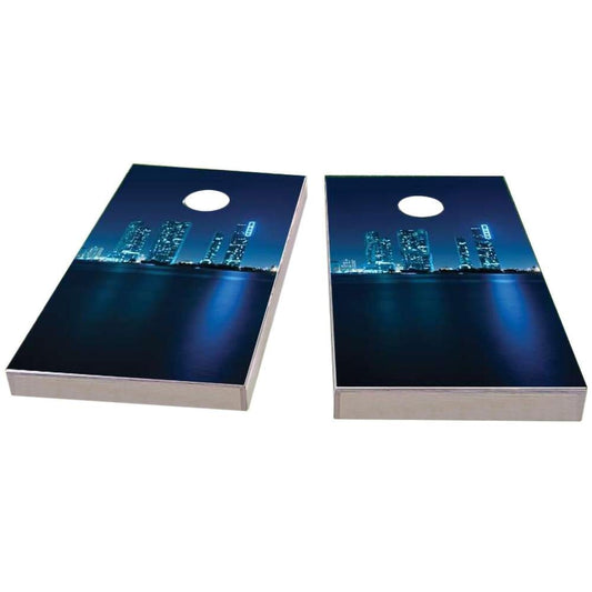 Miami Skyline Cornhole Boards