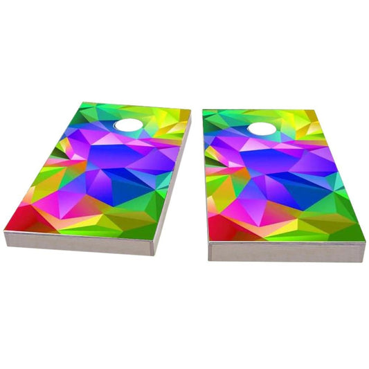 Multi Colored Prism Cornhole Boards