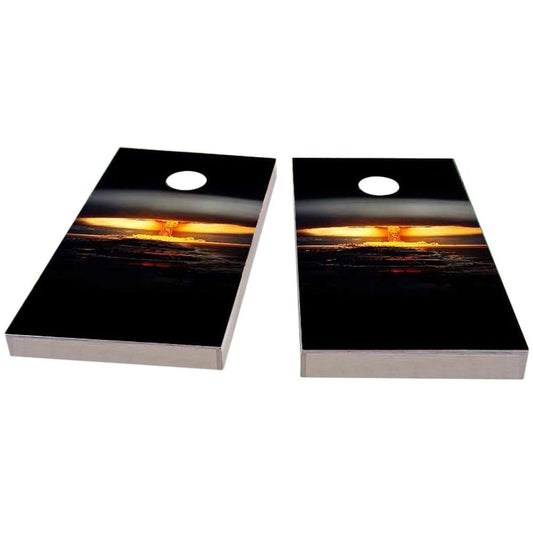 Nuclear Bomb Explosion Cornhole Boards
