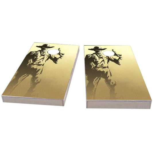Old Time Gun Holding Cowboy All-Weather Cornhole