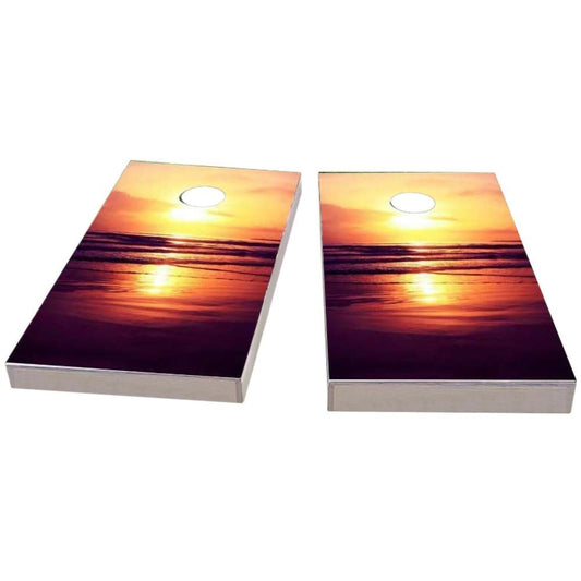 Orange SunBoards On The Beach Cornhole Boards