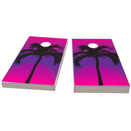 Palms at Night Cornhole Boards