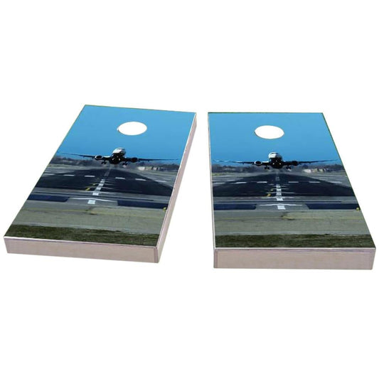 Passenger Jet Taking Off Cornhole Boards