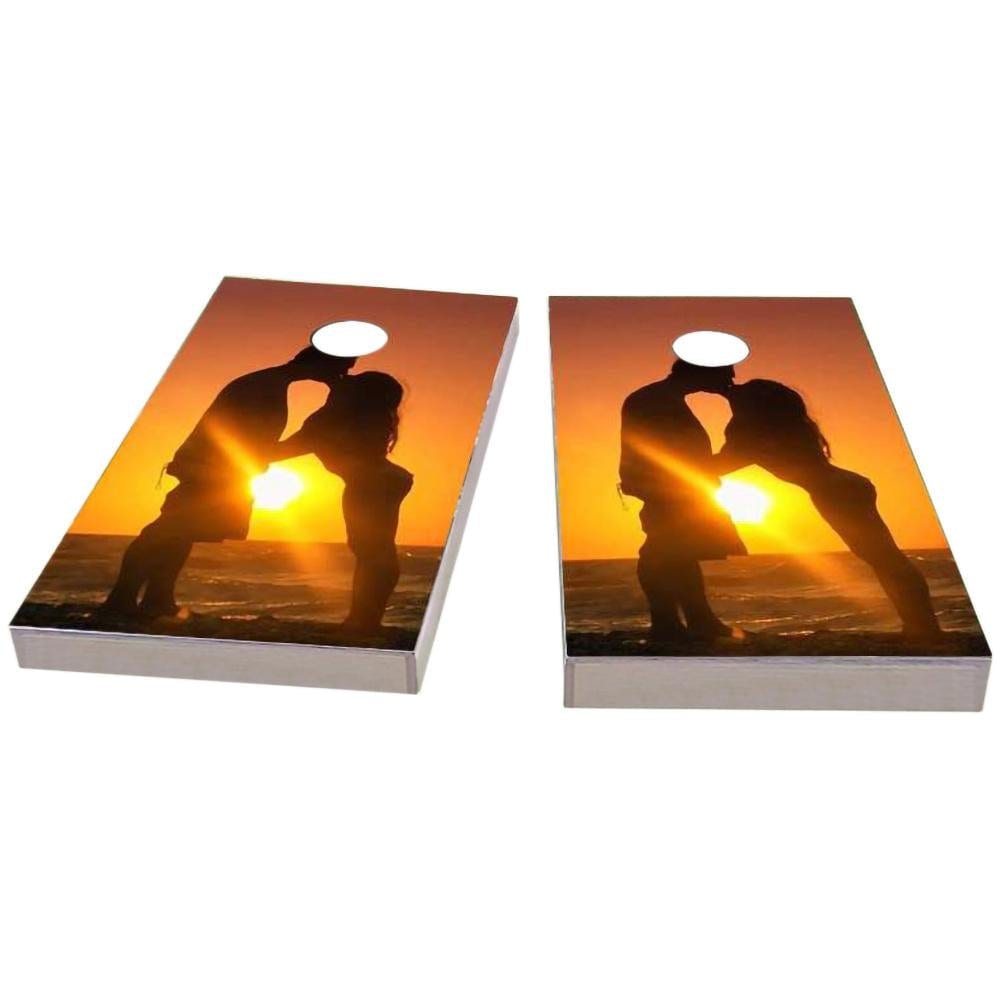 Romantic SunBoards by the Sea All-Weather Cornhole