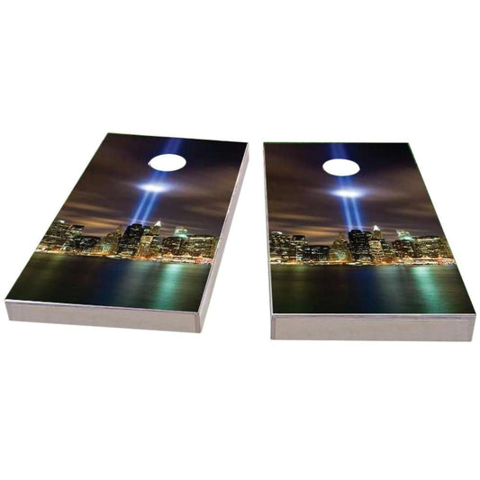 September 11th Light Memorial #2 Cornhole Boards