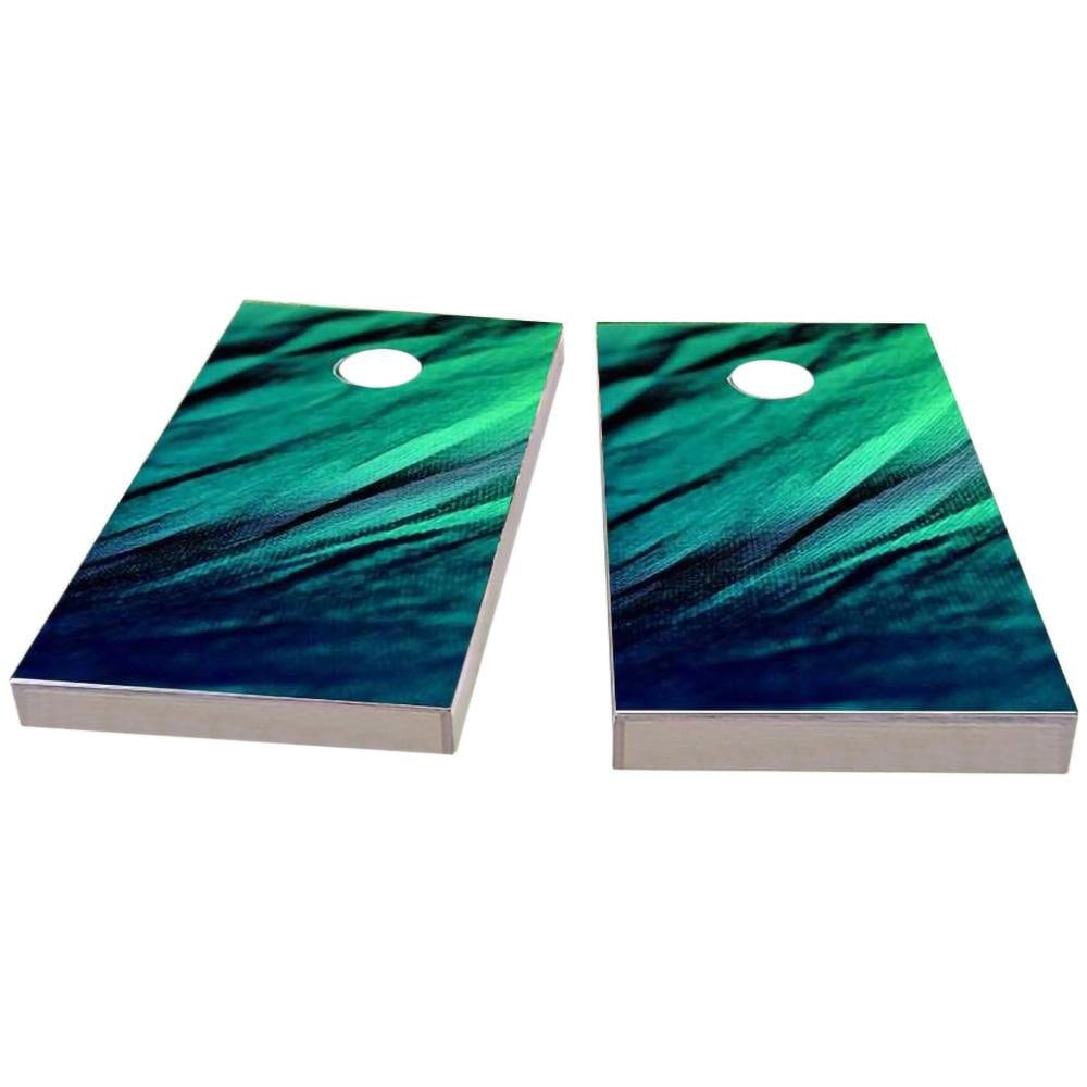 Shades of Green Fabric All-Weather Cornhole