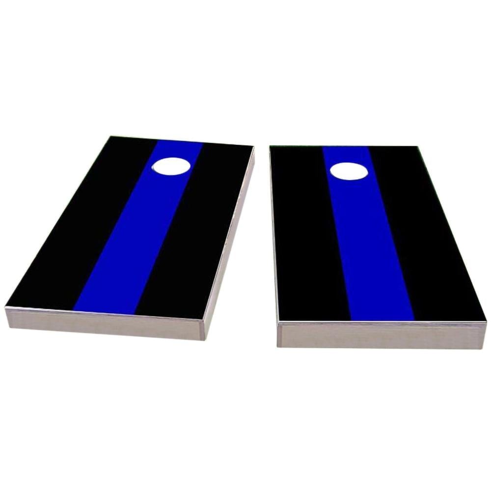 Simple Blue Line Cornhole Boards