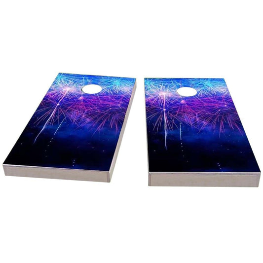 Starry Night Fireworks Show All-Weather Cornhole