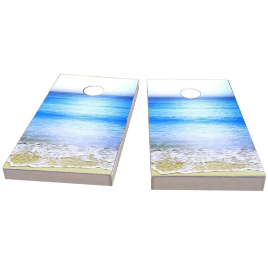 Beach Clear Water Cornhole Boards