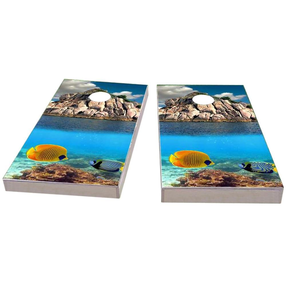 Tropical Coral Reef Cornhole Boards