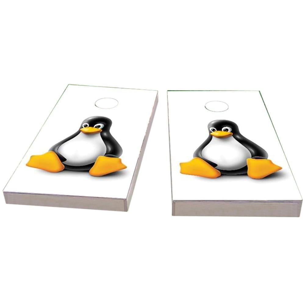 Tux the Linux Mascot Cornhole Boards