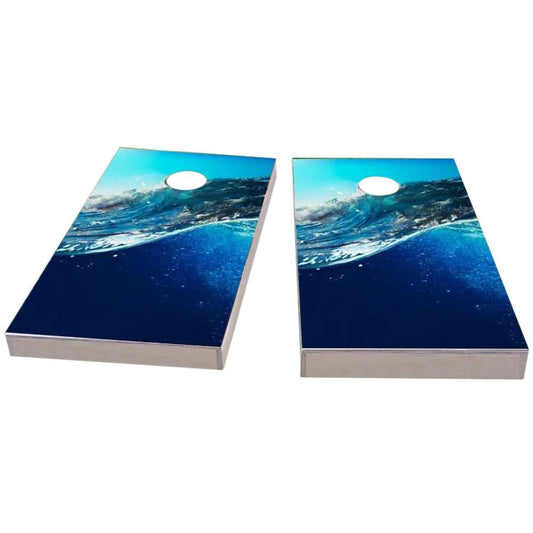 Underwater Ocean Wave Cornhole Boards