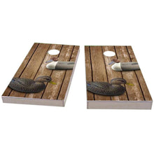 Wood Slat Duck Decoy All-Weather Cornhole

