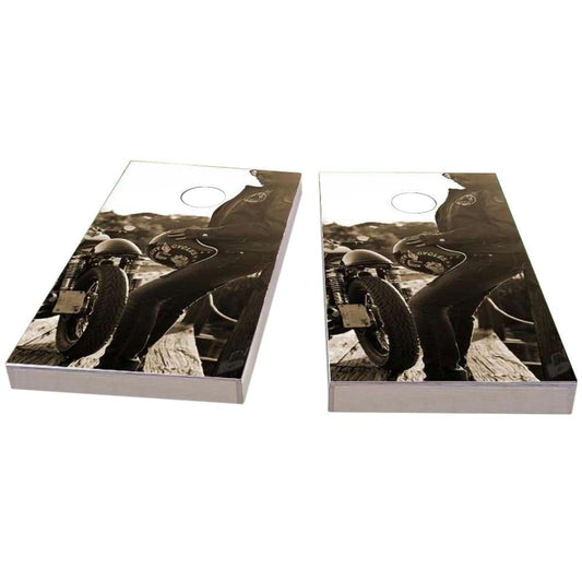 Biker Girl Cornhole Boards