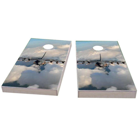 AC130 Flares Theme Cornhole Boards