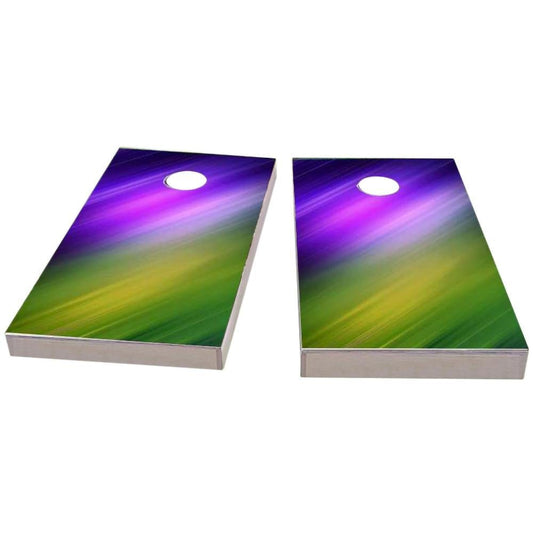 Blue Purple Yellow Green Shine Cornhole Boards