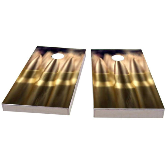Brass Ammunition Cornhole Boards