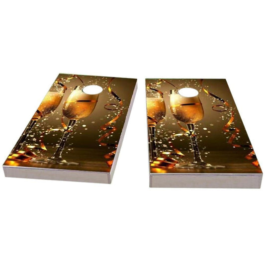 Champagne Celebration Toast Cornhole Boards