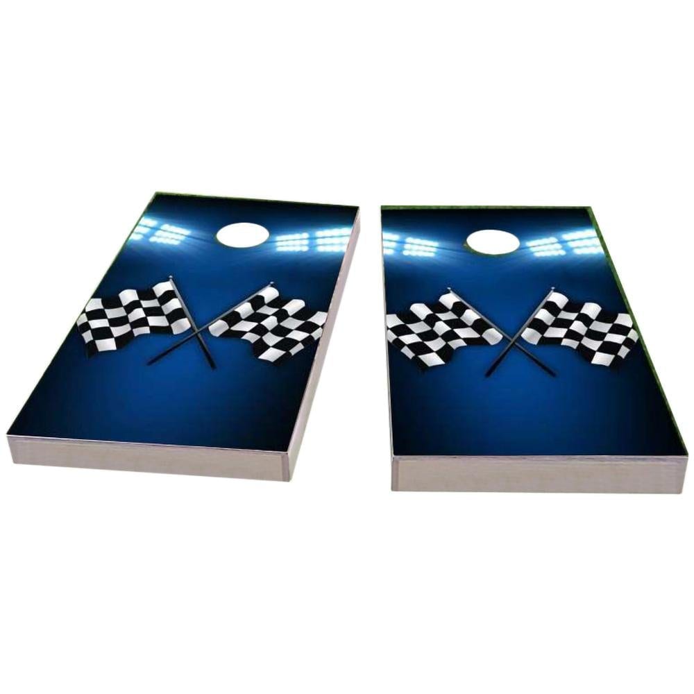 Checkered Flag 3 Cornhole Boards