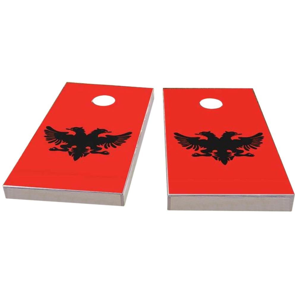 Albania Flag Cornhole Boards