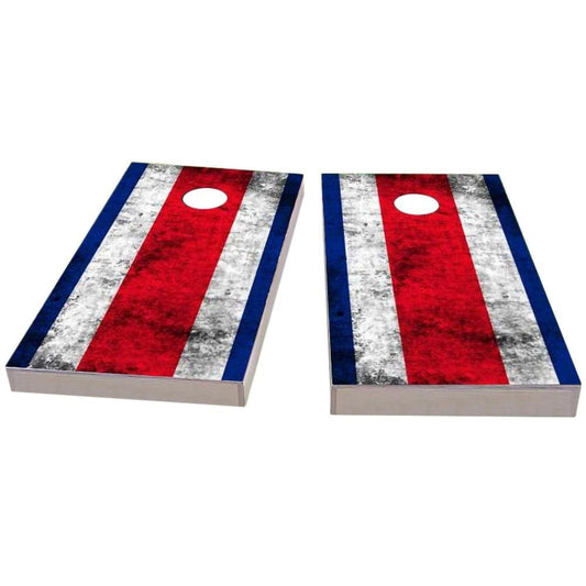 Costa Rica Worn Flag Cornhole Boards