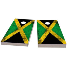 Jamaica Worn Flag Cornhole Boards
