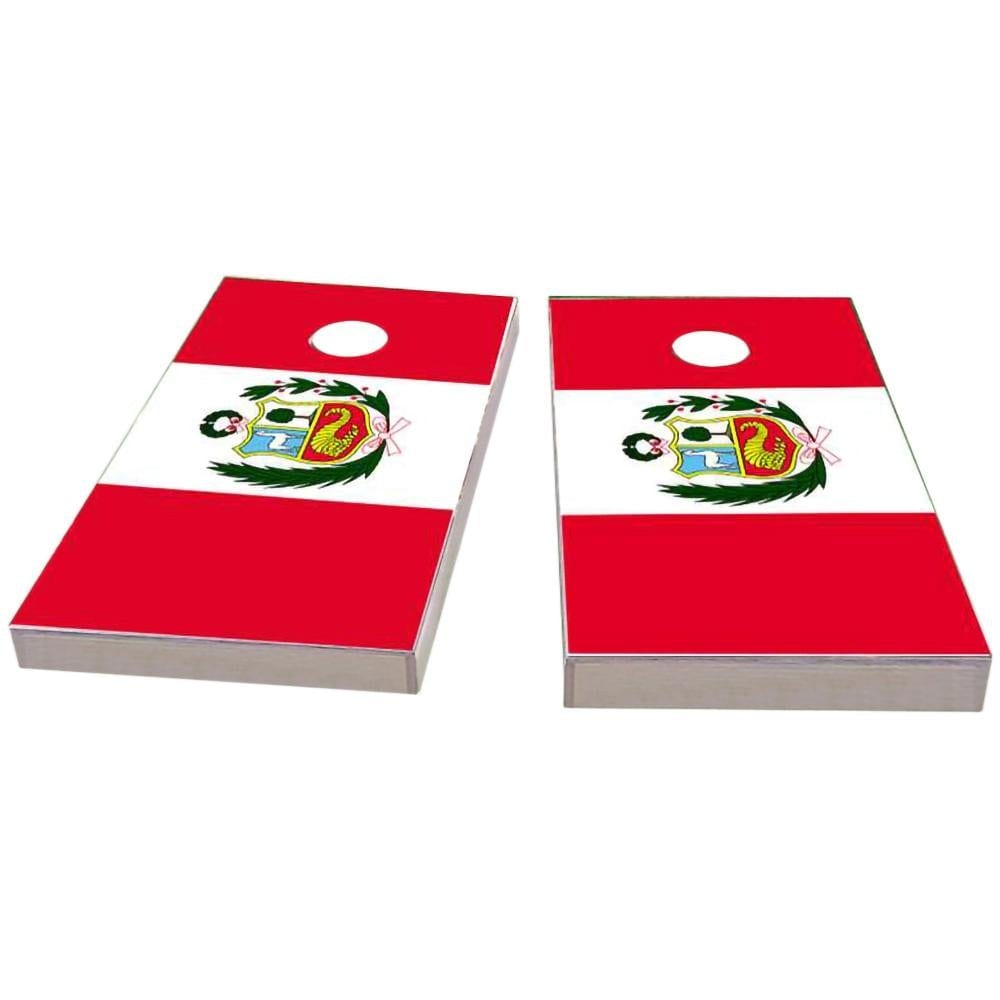 Peru Flag Cornhole Boards