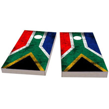 South Africa Worn Flag All-Weather Cornhole
