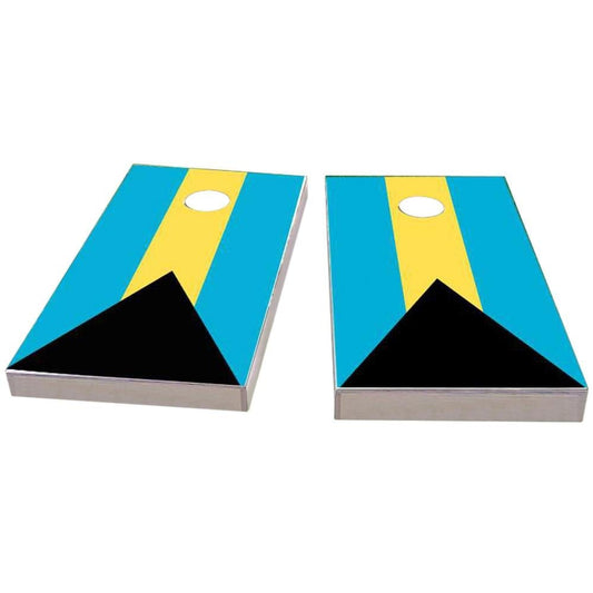 Bahamas Flag Cornhole Boards