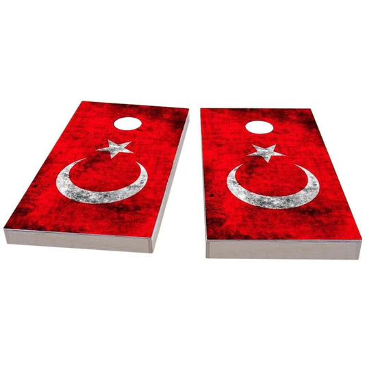 Turkey Worn Flag Cornhole Boards