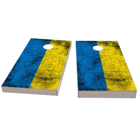 Ukraine Worn Flag Cornhole Boards