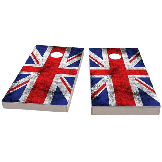 United Kingdom Worn Flag Cornhole Boards