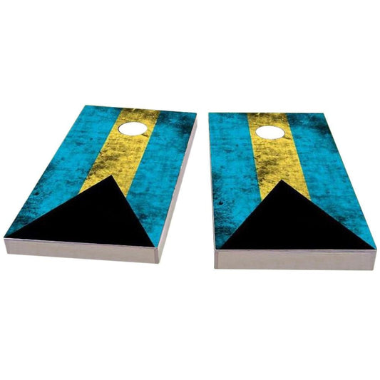 Bahamas Worn Flag Cornhole Boards