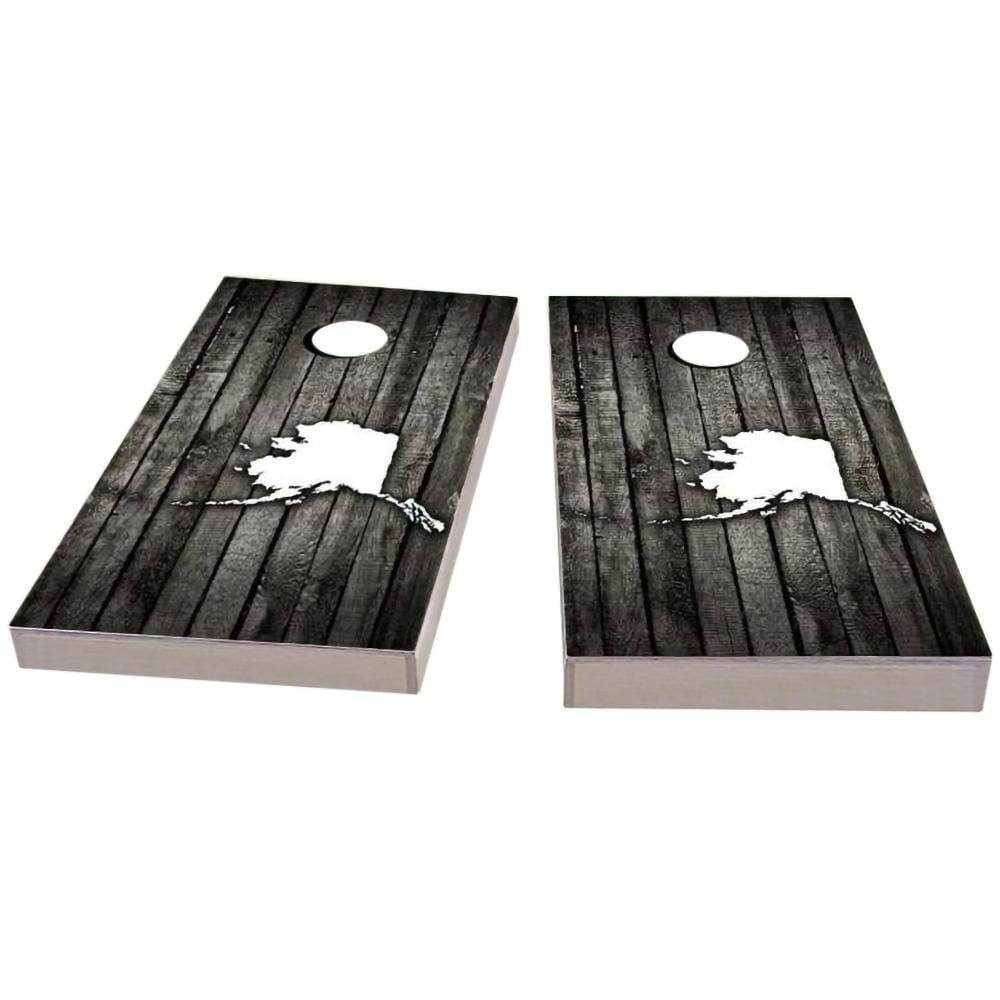 Alaska Wood Slat Cornhole Boards