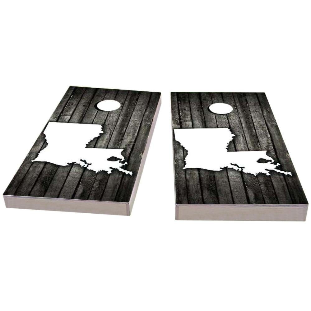 Louisiana Wood Slat Cornhole Boards