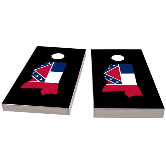 Maine Outline (Black) Cornhole Boards