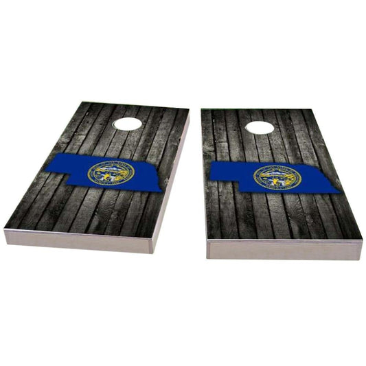 Nebraska Wood Slate & Map Cornhole Boards