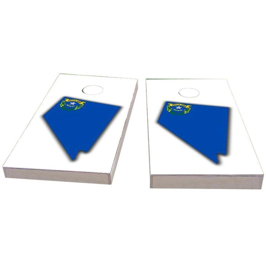 Nevada Outline (White) Cornhole Boards