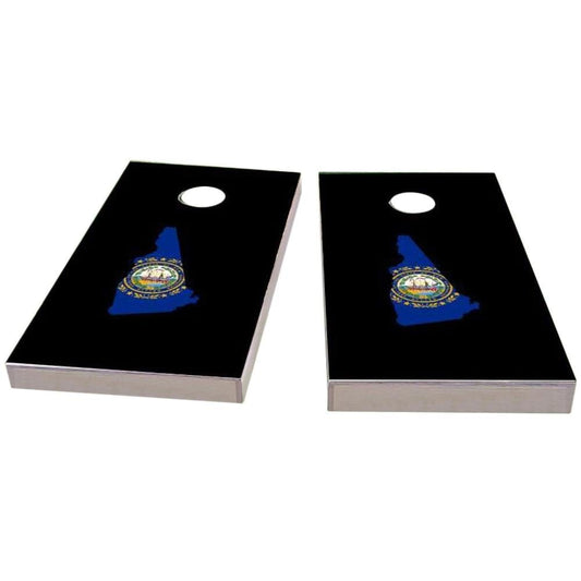 New Hampshire Outline (Black) Cornhole Boards