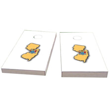 New Jersey Outline (White) All-Weather Cornhole
