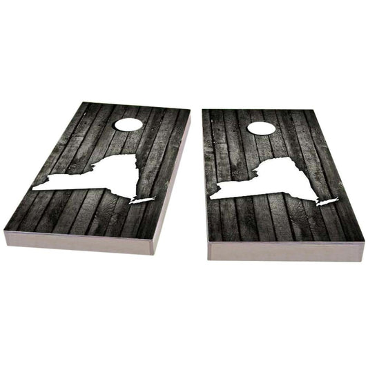 New York Wood Slat Cornhole Boards