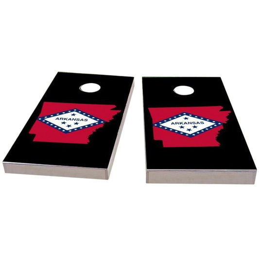 Arkansas Outline (Black) Cornhole Boards