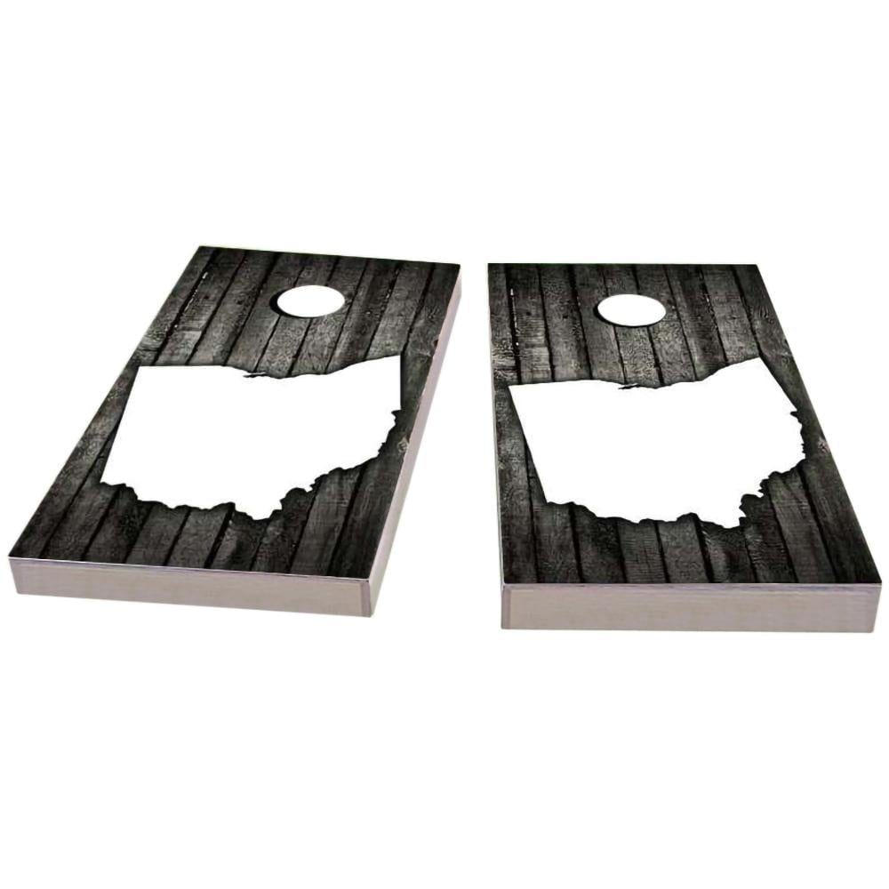 Ohio Wood Slat Cornhole Boards
