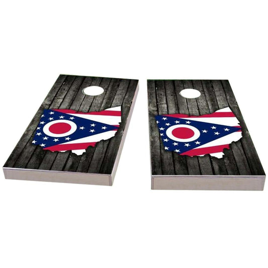Ohio Wood Slate & Map Cornhole Boards