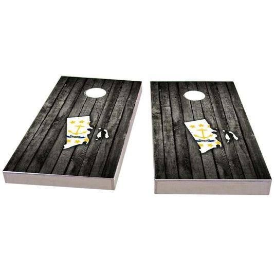 Rhode Island Wood Slate & Map Cornhole Boards
