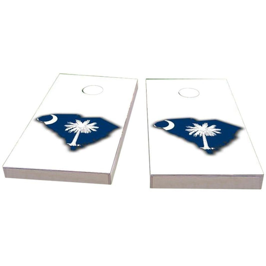 South Carolina Outline (White) Cornhole Boards