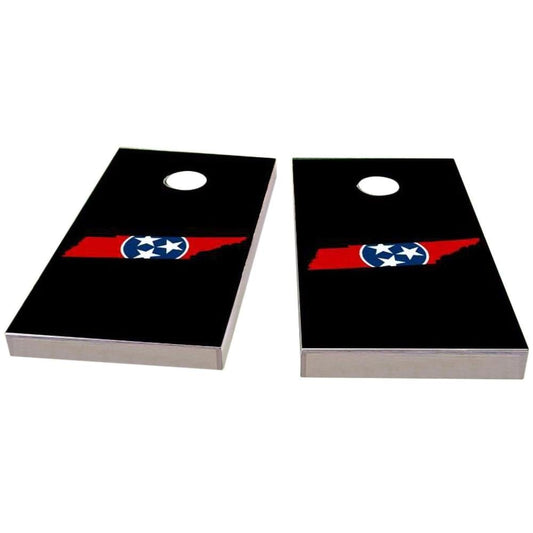 Tennessee Outline (Black) All-Weather Cornhole